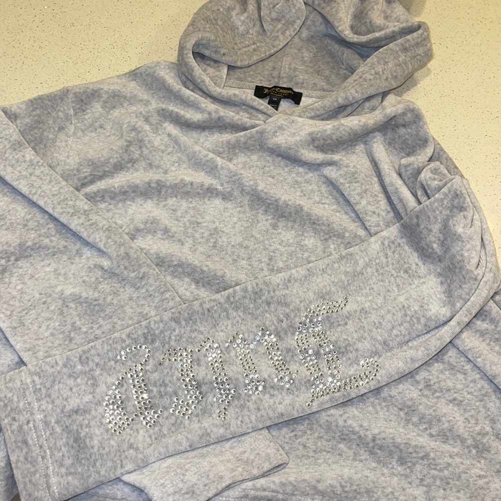 Grey juicy couture pull over hoodie